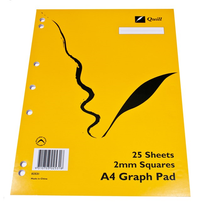 A4 GRAPH PAD 2MM 25 LEAF