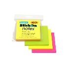 STICK ON NOTES NEON 76mm x 76mm (100) PACK 5