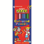 12 TEXTA COLOURED PENCILS & 12 TEXTA COLOURED MARKERS VALUE PACK