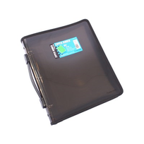 3 'O' RING BINDER A4 25MM WITH ZIPPER WITH HANDLE (BLACK)