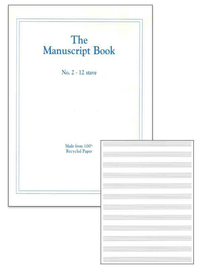 MUSIC MANUSCRIPT BOOK 12 STAVE 48 PAGE