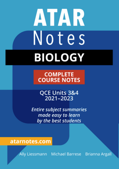 ATAR NOTES QUEENSLAND (QCE): BIOLOGY UNITS 3&4 COMPLETE COURSE NOTES (2021-2023)