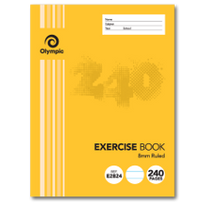 240 PAGE EXERCISE BOOK 225 x 175MM 8MM RULED