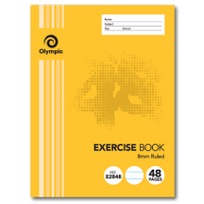 48 PAGE EXERCISE BOOK 225 x 175MM 8MM RULED