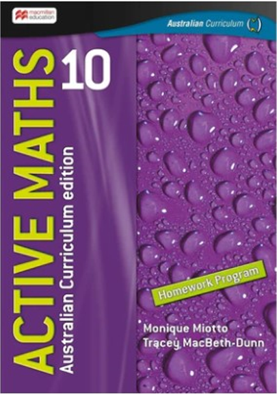 ACTIVE MATHS 10 HOMEWORK BOOK FOR THE AUSTRALIAN CURRICULUM