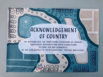 ACKNOWLEDGEMENT OF COUNTRY SIGN - WATERWAY COLOURS