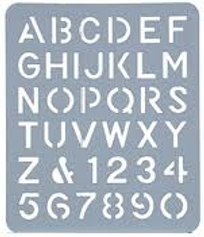 LETTERING STENCIL RADIANT 19MM