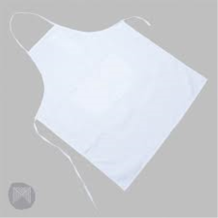 ART APRON WHITE WITH POCKETS