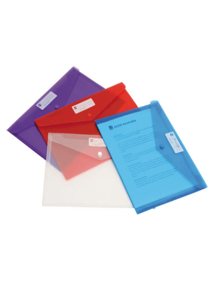 Buy Stationary Document Wallet Clear Pvc With Clip Lilydale Books