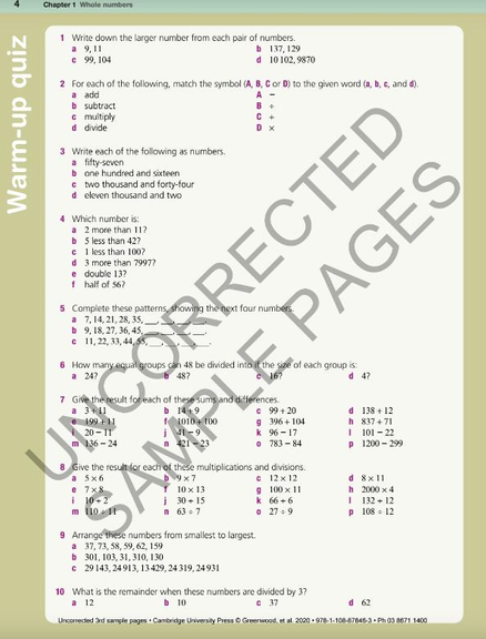 CORe Reliable Test Materials