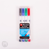 MICADOR WHITEBOARD ASSORTED PENS 1MM CASE OF 4