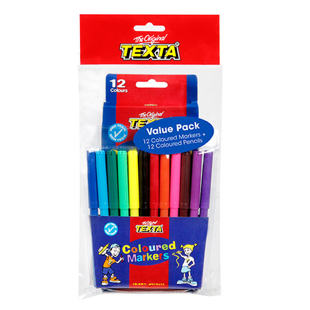 coloured textas