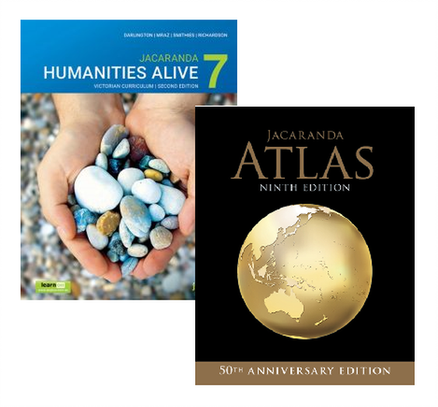 JACARANDA HUMANITIES ALIVE 7 VICTORIAN CURRICULUM 2E LEARN TEXTBOOK & JACARANDA ATLAS 9E