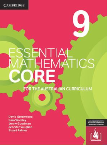 CAMBRIDGE ESSENTIAL MATHEMATICS CORE FOR THE AUSTRALIAN CURRICULUM YEAR 9 STUDENT BOOK + EBOOK