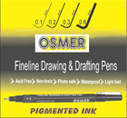 FINELINE DRAWING & DRAFTING PEN BLACK 0.8MM