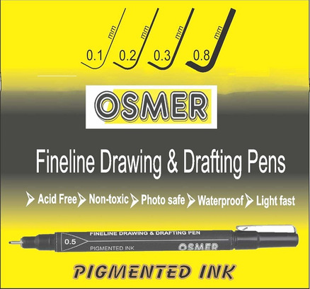 FINELINE DRAWING & DRAFTING PEN BLACK 0.3MM