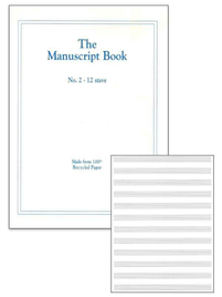 MUSIC MANUSCRIPT BOOK 12 STAVE 48 PAGE