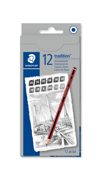 STAEDTLER 110 TRADITION GRAPHITE PENCILS 9 DEGREES BOX OF 12