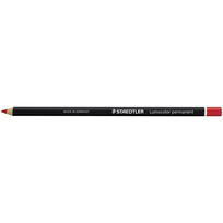 RED STAEDTLER LUMOCOLOUR GLASOCHROM PERMANENT PENCIL