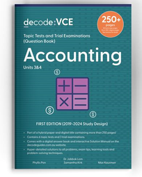 DECODE VCE ACCOUNTING UNITS 3&4 TOPIC TESTS & TRIAL EXAMS 1E