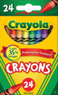 CRAYONS CRAYOLA REGULAR PACK 24