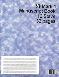 MUSIC MANUSCRIPT BOOK 12 STAVE 32 PAGE