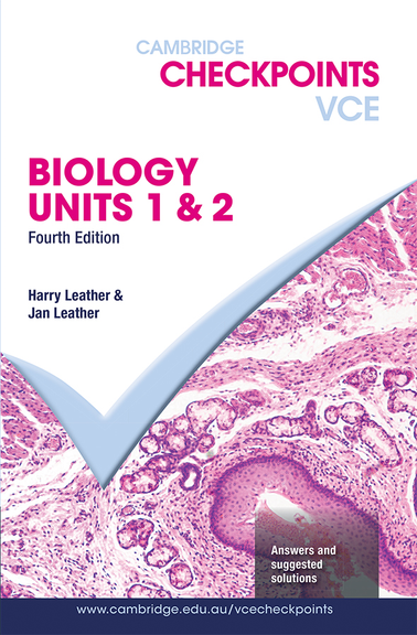 CAMBRIDGE CHECKPOINTS VCE BIOLOGY UNITS 1&2 4E + QUIZ ME MORE