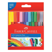 12 CONNECTOR PENS FABER CASTELL ASSORTED COLOURS