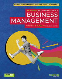 JACARANDA KEY CONCEPTS IN VCE BUSINESS MANAGEMENT UNITS 3&4 LEARNON + PRINT 7E