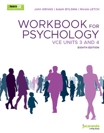 JACARANDA WORKBOOK FOR PSYCHOLOGY VCE UNITS 3&4 8E