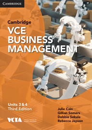 CAMBRIDGE VCE BUSINESS MANAGEMENT UNITS 3&4 STUDENT BOOK + EBOOK 3E