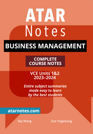 ATAR NOTES VCE BUSINESS MANAGEMENT UNITS 1&2 NOTES (2023-2024)