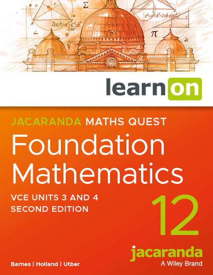 JACARANDA MATHS QUEST 12 FOUNDATION MATHEMATICS VCE UNITS 3&4 LEARNON EBOOK 2E (eBook only)