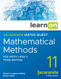 JACARANDA MATHS QUEST 11 MATHEMATICAL METHODS VCE UNITS 1&2 LEARNON EBOOK 3E (eBook only)