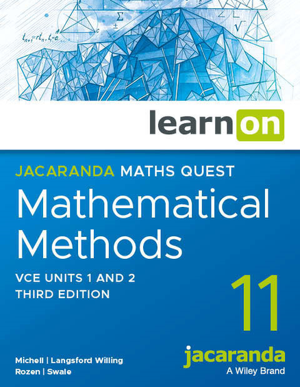 JACARANDA MATHS QUEST 11 MATHEMATICAL METHODS VCE UNITS 1&2 LEARNON EBOOK 3E (eBook only)