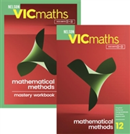 NELSON VICMATHS YEAR 12 MATHEMATICAL METHODS STUDENT BOOK + MASTERY WORKBOOK VALUE PACK