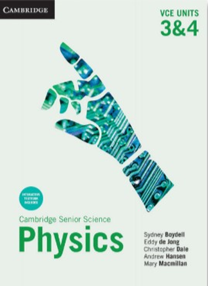 CAMBRIDGE SENIOR SCIENCE: PHYSICS VCE UNITS 3&4 STUDENT EBOOK (eBook only)