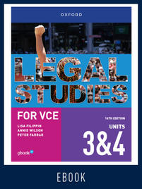 OXFORD LEGAL STUDIES FOR VCE UNITS 3&4 JUSTICE & OUTCOMES STUDENT OBOOK + ASSESS 16E (eBook only)