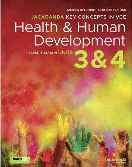 JACARANDA KEY CONCEPTS IN VCE HEALTH & HUMAN DEVELOPMENT UNITS 3&4 PRINT & LEARNON EBOOK 7E (INCL. STUDYON)