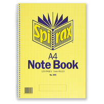 A4 NOTEBOOK SPIRAX 595 120 PAGE 7MM