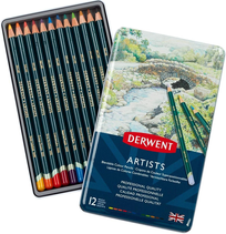 12 DERWENT ARTIST COLOUR PENCILS