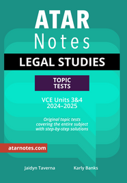 ATAR NOTES VCE LEGAL STUDIES UNITS 3&4 TOPIC TESTS (2024 - 2025)