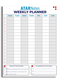 ATAR NOTES WEEKLY PLANNER