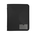 2D RING A4 25MM FOLDER ZIPPER BINDER STURDY WITH NAME CARD (BLACK)