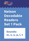 NELSON DECODABLE READERS SET 1 PACK X 20 (SOUNDS: M, S, A, P, I, T.)