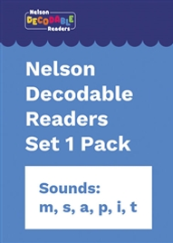 NELSON DECODABLE READERS SET 1 PACK X 20 (SOUNDS: M, S, A, P, I, T.)