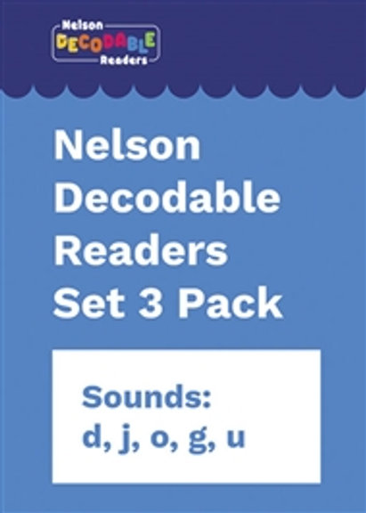 NELSON DECODABLE READERS SET 3 PACK X 20 (SOUNDS: D, J, O, G, U.)