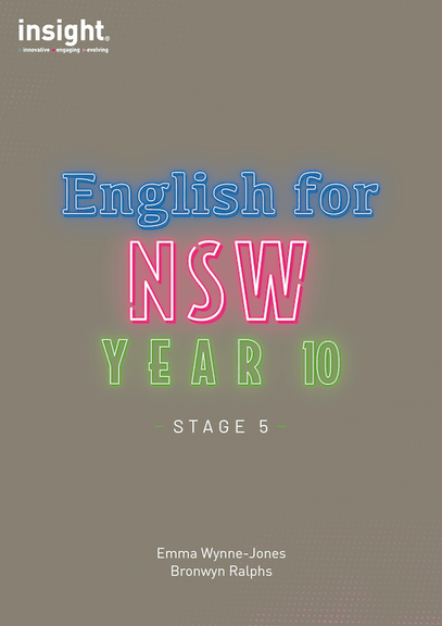 INSIGHT ENGLISH FOR NSW YEAR 10 STAGE 5 STUDENT WORKBOOK
