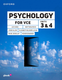 OXFORD PSYCHOLOGY FOR VCE UNITS 3&4 STUDENT BOOK + OBOOK PRO