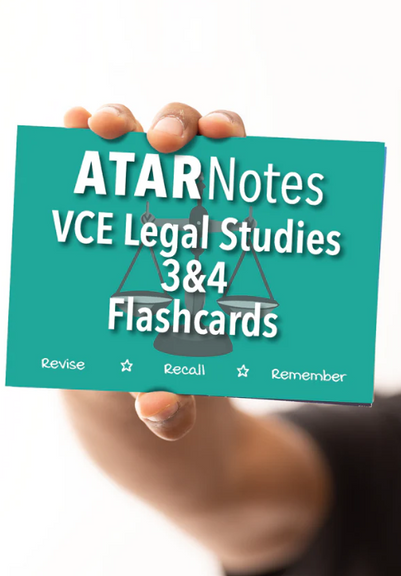 ATAR NOTES VCE LEGAL STUDIES UNITS 3&4 FLASHCARDS
